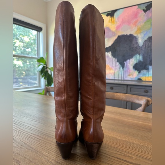 Frye Lila cognac Leather Knee-High Boots size 8.5 - Picture 5 of 7